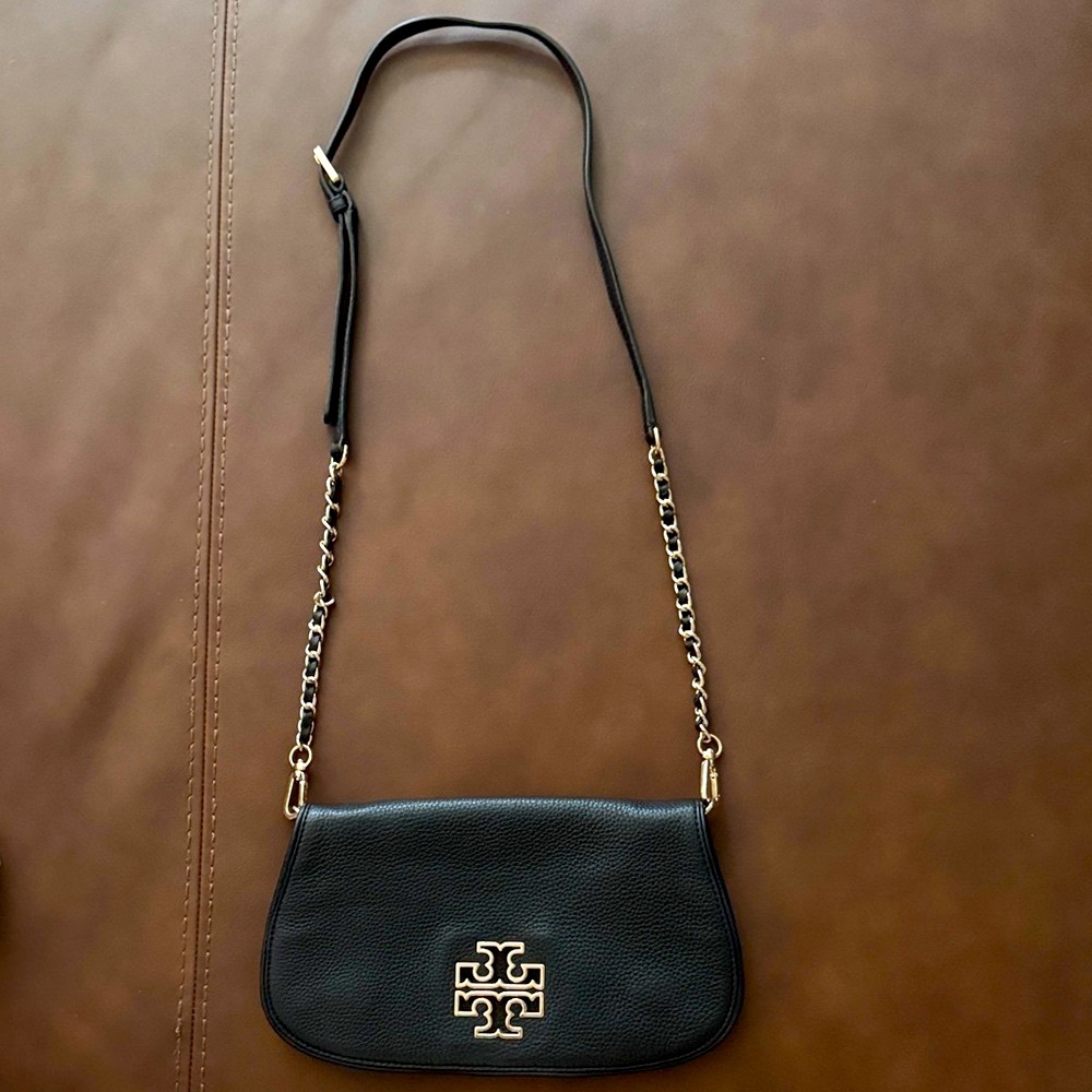 Black Tory Burch Britten Crossbody Clutch